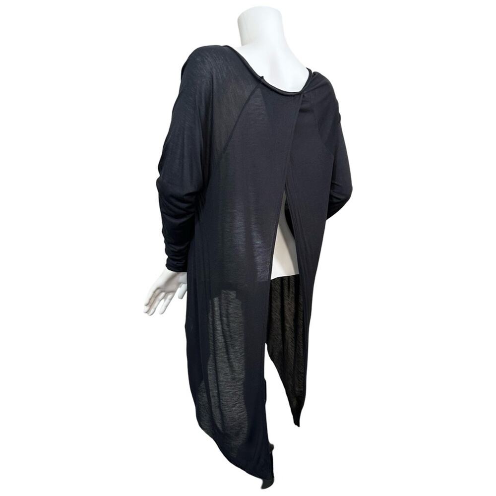 #T111 Saint Grace Black Open Back V Long Sleeve Top SZ S $83 - Picture 5 of 12